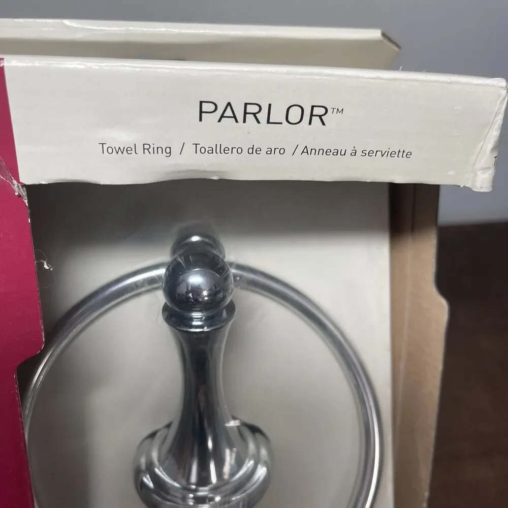 NEW Moen PARLOR Silver Chrome Towel Ring Bathroom Hardware DN5486CH